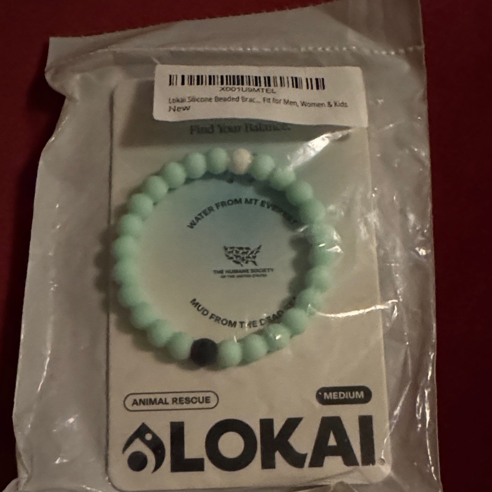 Lokai Mint and White Beaded Bracelet